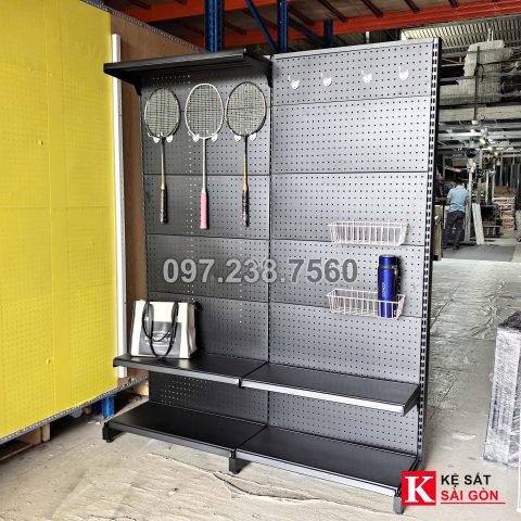 Kệ pegboard 120×180cm 3 tầng