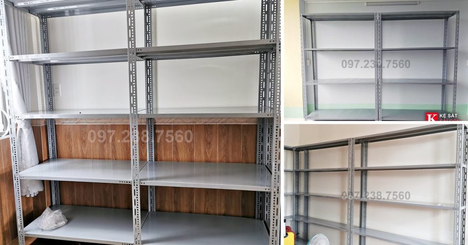 Nối kệ sắt V lỗ thành dãy: cần mấy cây trụ, mua thêm gì?