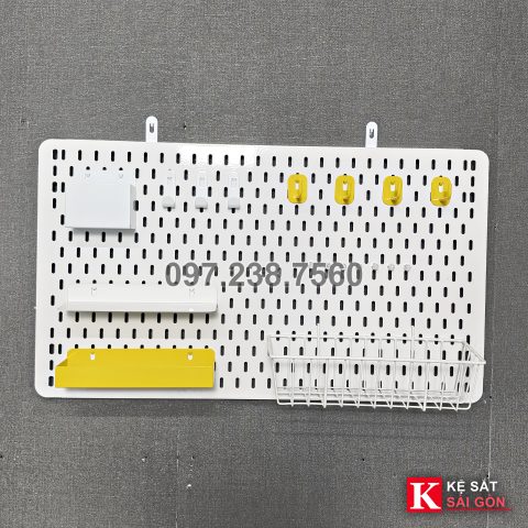 Tấm pegboard lỗ dọc 70cm x 40cm - Đen