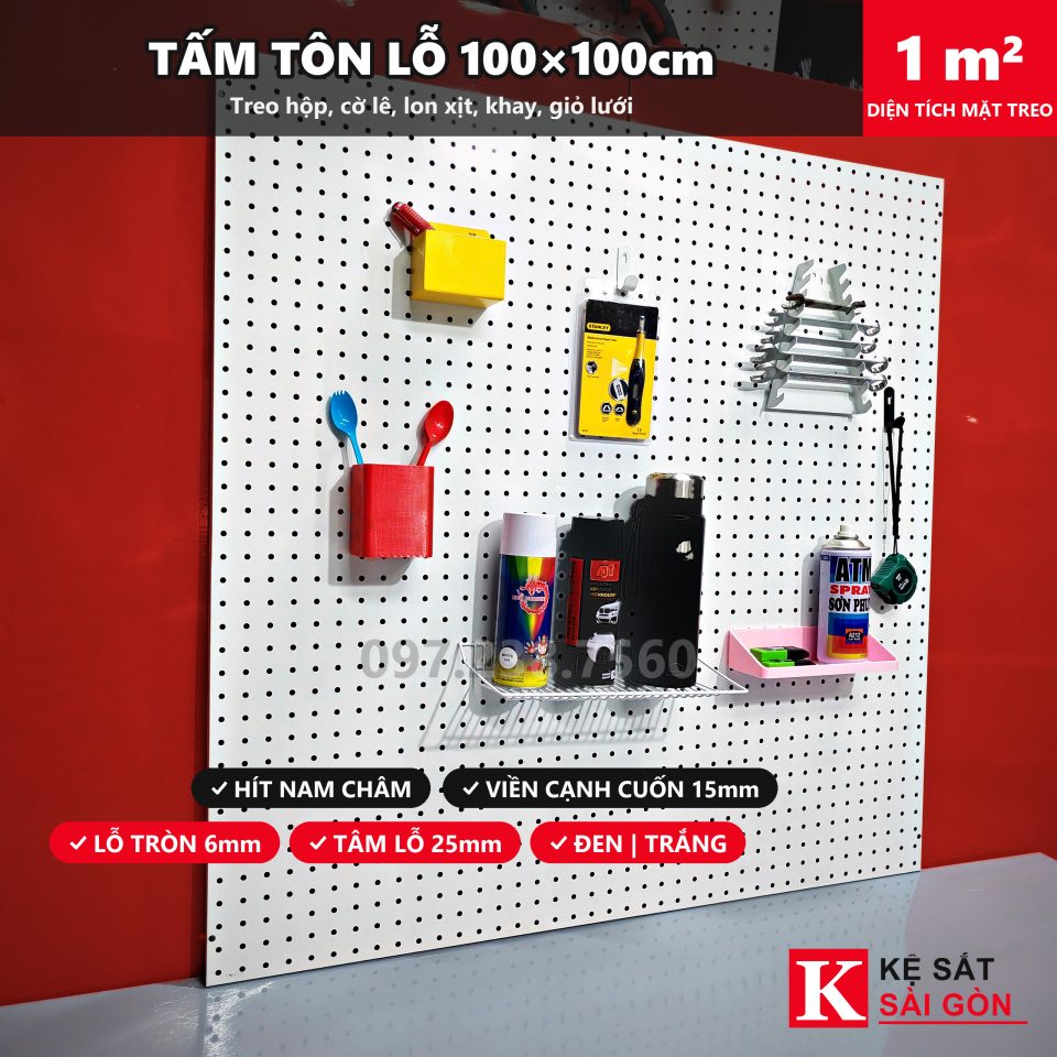 Cách lắp tấm tôn đục lỗ lên tường