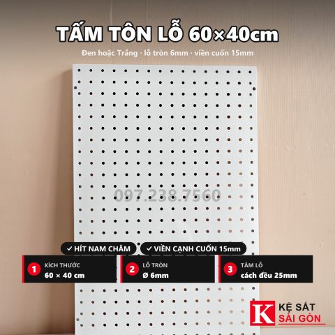 Tấm tôn lỗ 60×40cm