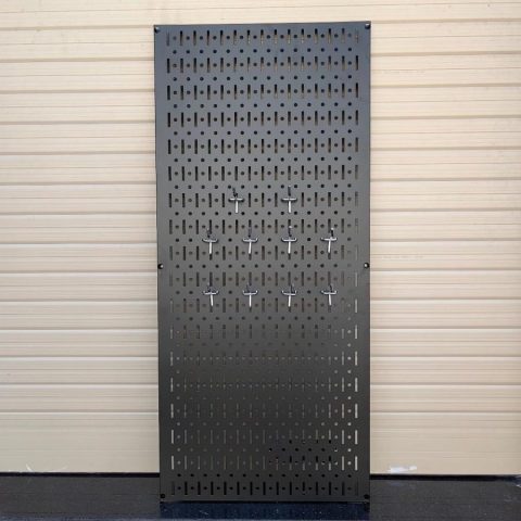 Tấm tôn lỗ dọc lỗ tròn 40x40cm - Đen