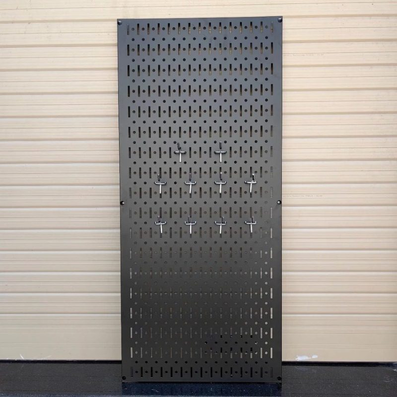 Tấm tôn lỗ dọc lỗ tròn 40x40cm - Đen — kesatsaigon.com