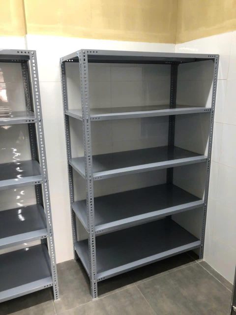 Bộ kệ sắt V lỗ đa năng (120 × 60 × 200 cm) - 4 tầng mâm