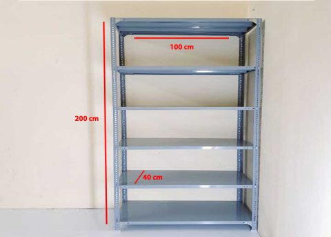 Bộ kệ sắt V lỗ đa năng (150 × 50 × 200 cm) - 4 tầng mâm