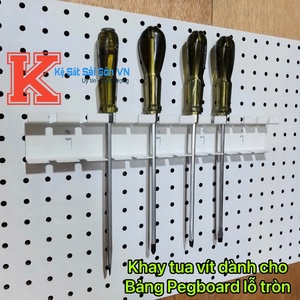 Khay Tua Vít Lỗ Tròn - Trắng