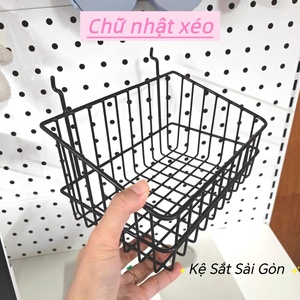Giỏ Cài Tôn HCN Xéo - Trắng