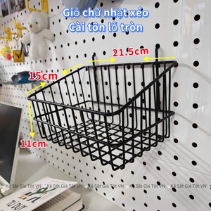 Giỏ Cài Tôn HCN Xéo - Đen