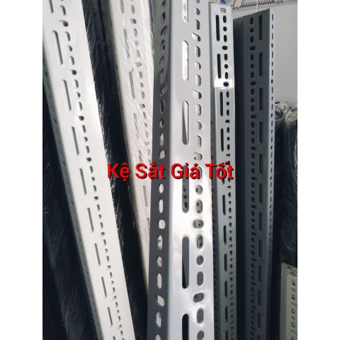 Sắt v lỗ 4x6 - 50cm - 2ly - Xám