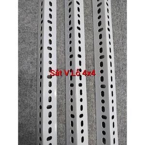 Sắt v lỗ 4x4 - 50cm - Xám