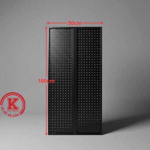 Tấm tôn lỗ 100×50 có sóng đen — gắn tường