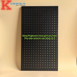 Tấm tôn lỗ 60cm x 40cm - Đen