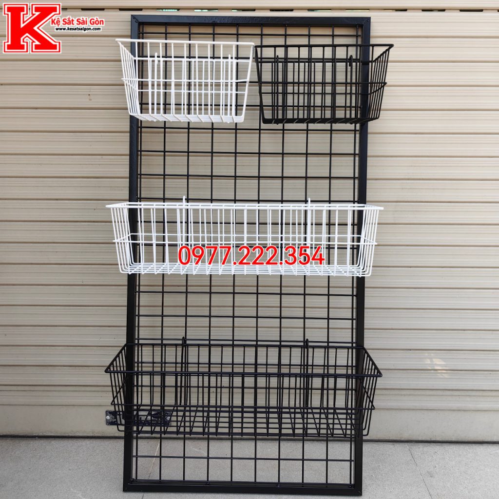 Tấm lưới treo phụ kiện 1m x 50 màu đen