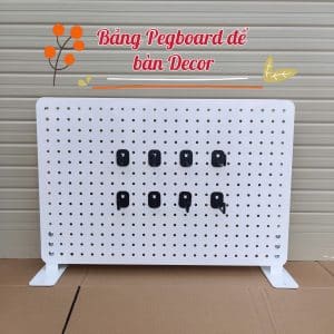 Bảng Pegboard chân đứng để bàn treo phụ kiện Decor