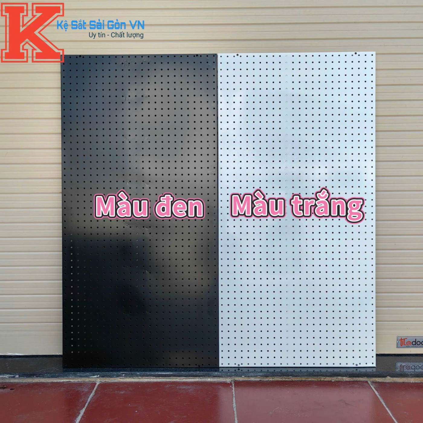 Bảng treo dụng cụ cơ khí, bảng kim loại treo phụ kiện Pegboard - 1.2m x 60cm